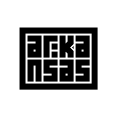 Arkansas Typography Logo Sticker