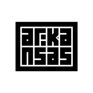 Arkansas Typography Logo Sticker