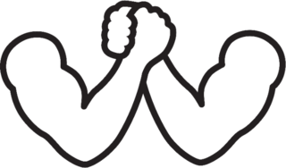 Arm Wrestling Icon Sticker