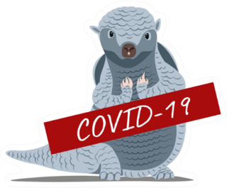 Armadillo Covid-19 Concept Sticker