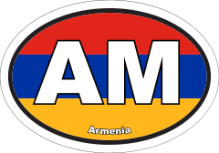 Armenia Am Flag Oval Sticker