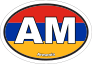 Armenia Am Flag Oval Sticker
