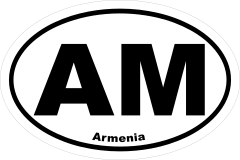 Armenia Am Oval Sticker