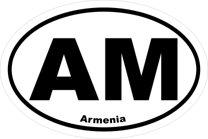 Armenia Am Oval Sticker