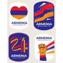 Armenia Badge Sticker Sheet