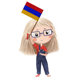 Armenia Brush Flag Sticker