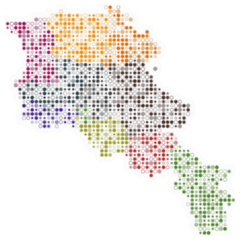 Armenia Dot Map Sticker