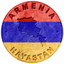 Armenia Flag Button Sticker
