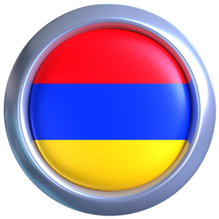 Armenia Flag Circle Sticker