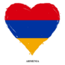 Armenia Flag Heart Text Sticker