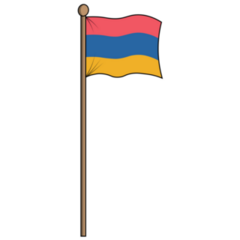 Armenia Flag Pole Sticker