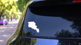 Armenia Green Map Outline Sticker on a Rear Car Window (New) example