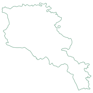 Armenia Green Map Outline Sticker