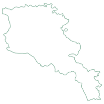 Armenia Green Map Outline Sticker