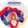 Armenia Independence Women Sticker