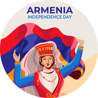 Armenia Independence Women Sticker