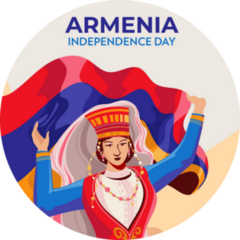 Armenia Independence Women Sticker