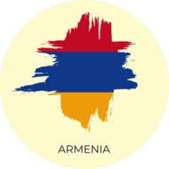 Armenia Ink Brush Sticker