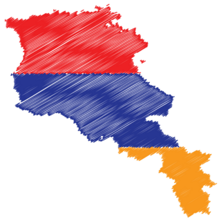 Armenia Map Flag Sticker