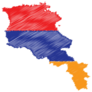 Armenia Map Flag Sticker