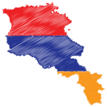 Armenia Map Flag Sticker