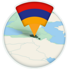 Armenia Map Marker Sticker