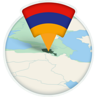 Armenia Map Marker Sticker