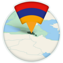 Armenia Map Marker Sticker