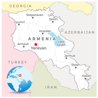 Armenia Map National Borders Sticker