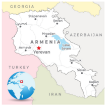 Armenia Map National Borders Sticker