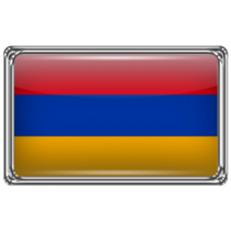 Armenia Metallic Chrome Sticker