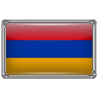 Armenia Metallic Chrome Sticker