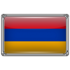 Armenia Metallic Chrome Sticker
