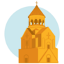 Armenia Monastery Sticker