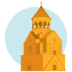 Armenia Monastery Sticker