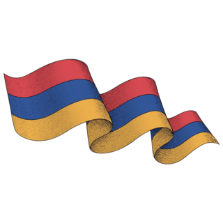 Armenia National Flag Ribbon Sticker