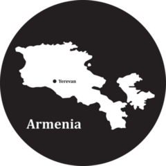 Armenia On Black Sticker