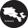Armenia On Black Sticker