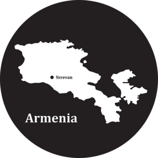 Armenia On Black Sticker