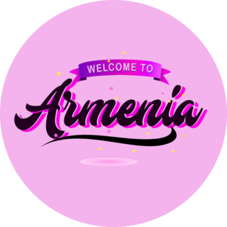 Armenia Welcome Purple Sticker