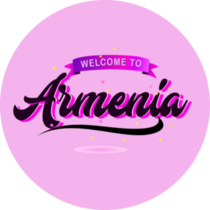 Armenia Welcome Purple Sticker