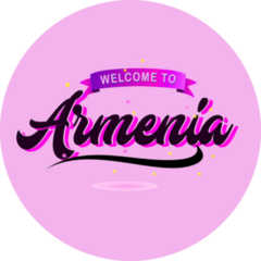 Armenia Welcome Purple Sticker