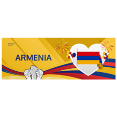 Armenia Yellow Banner Sticker
