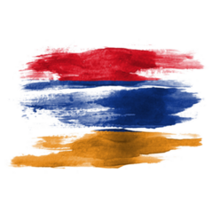 Armenian Flag Painted Sticker