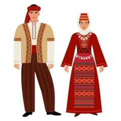 Armenian Folk Costume Sticker