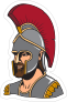 Armored Trojan Mascot Sticker