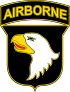 Army 101St Airborne Division Yellow Border Sticker