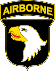 Army 101St Airborne Division Yellow Border Sticker