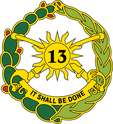 Army 13Th Cavalry Regiment Distinctive Unit Insignia Sticker