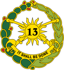 Army 13Th Cavalry Regiment Distinctive Unit Insignia Sticker